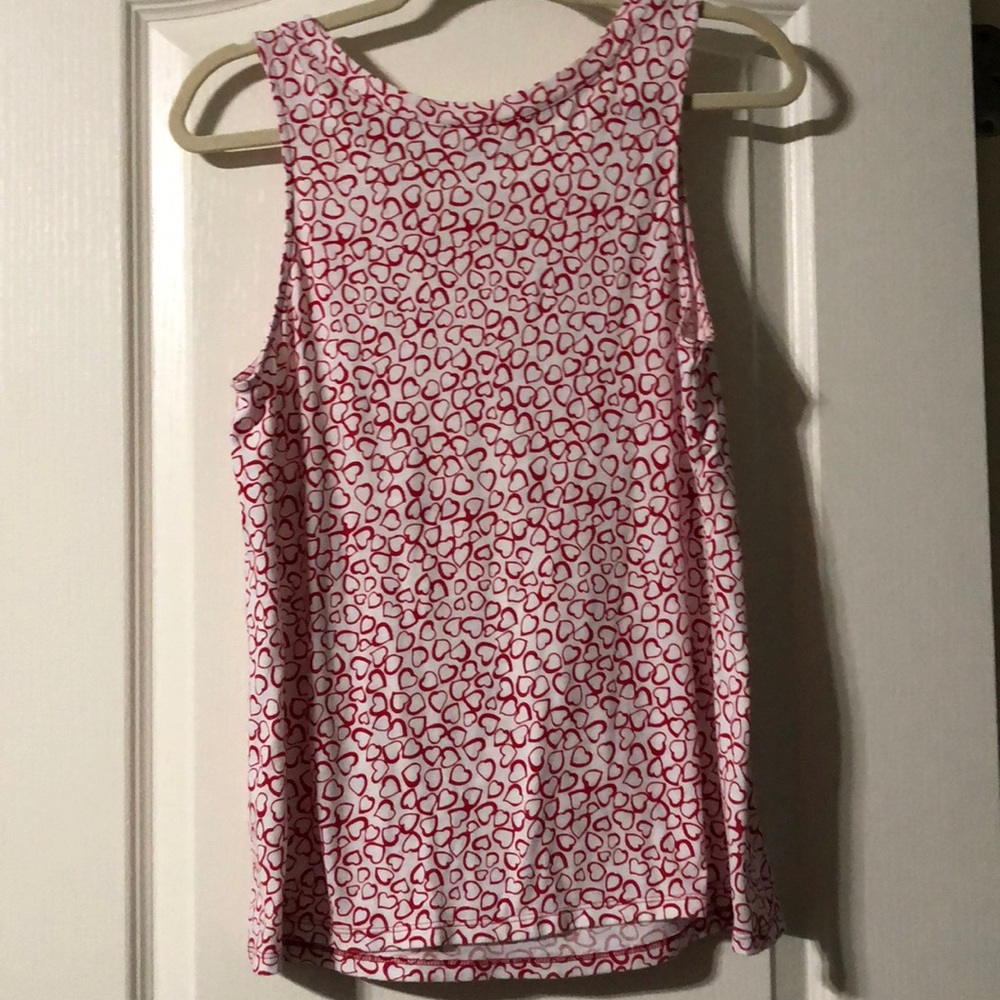 SZ S  CatoTOP WHITE W/RED HEARTS - Picture 4 of 5
